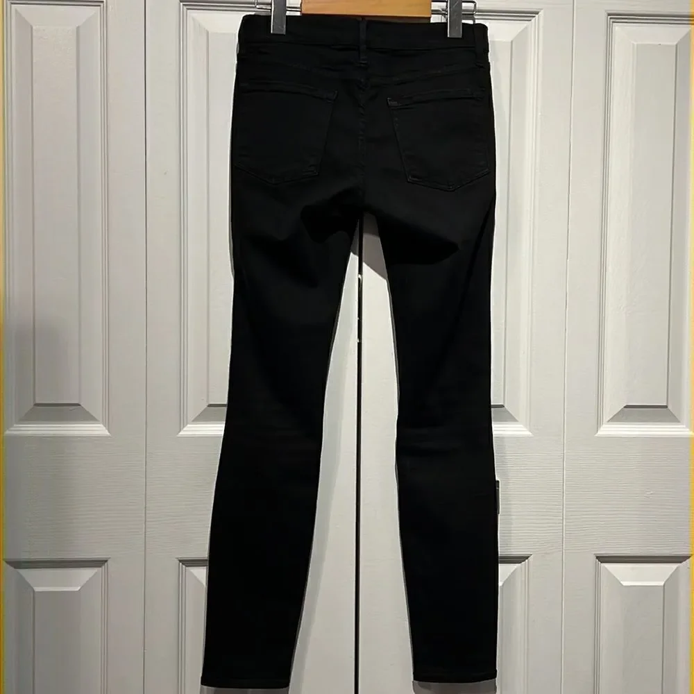 Frame Black Distressed Skinny Jeans Size 26 - Picture 6 of 12